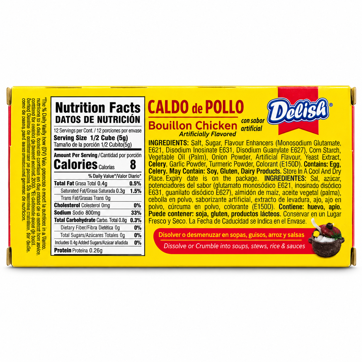 Caldo de Pollo Delish – 6 tabletas (60 g) - Image 3